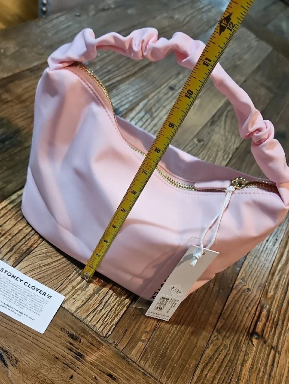 NWT Stoney Clover Lane Pink Scrunch Handle Bag In Flamingo
